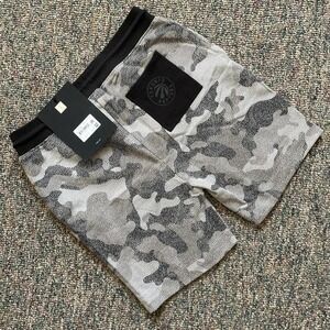 Hugo Boss NBA Toronto Raptors Camo Sweat Shorts Grey Black Mens Large NEW